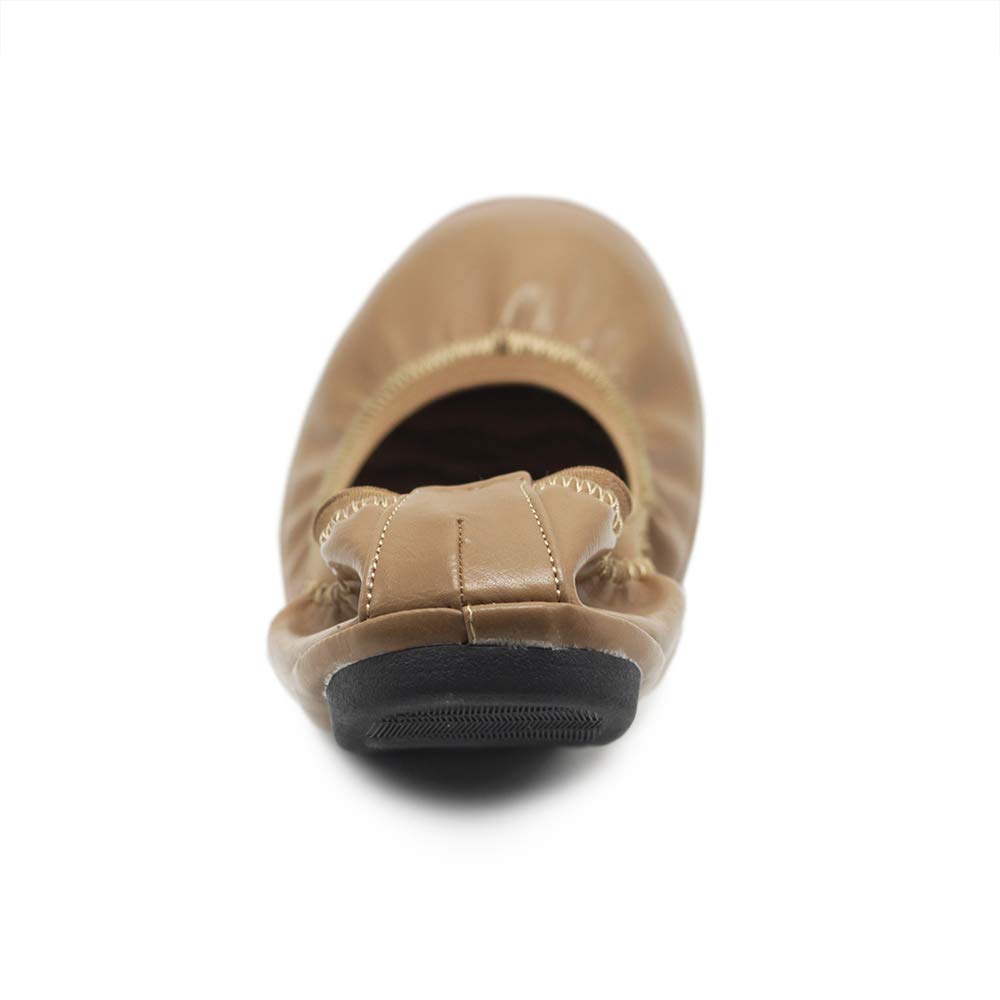 Ollio Women's Comfort Ballet Flats with Shoe Collar Pull Tab - Slip-On Casual Shoes for Work, Travel & Everyday Wear