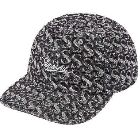 Supreme Monogram Denim 6-Panel Black Hat - Stylish Streetwear Accessory for Urban Fashion & Hip-Hop Outfits