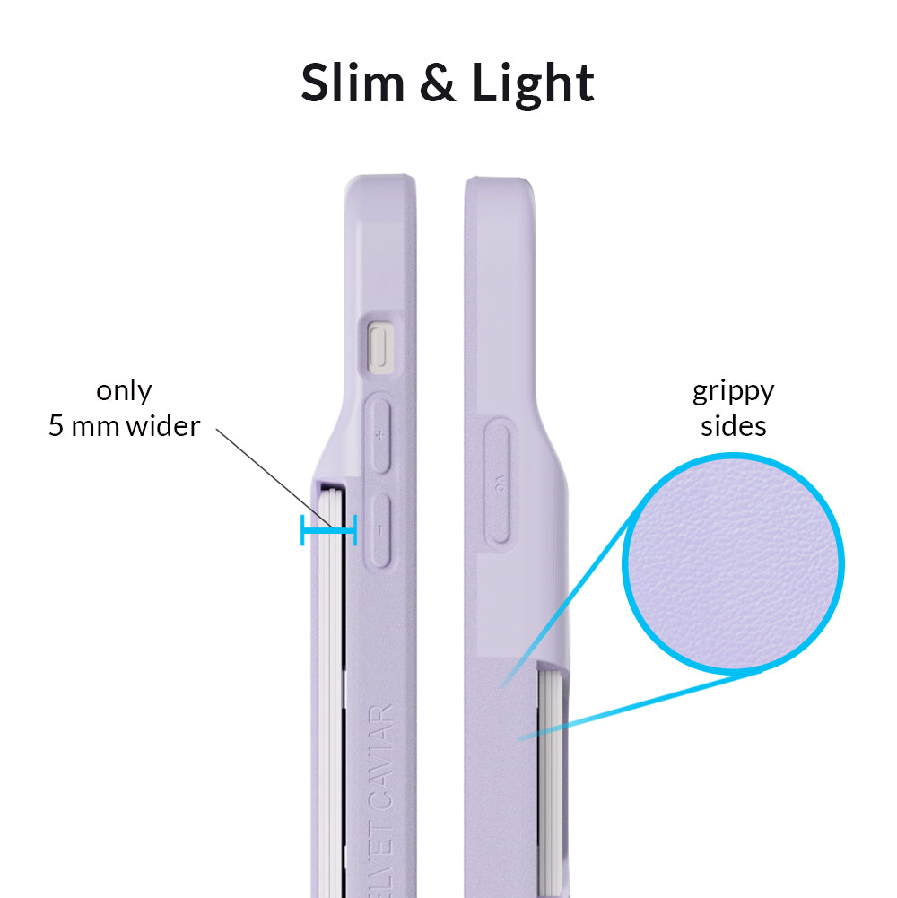 Light Purple iPhone Wallet Case - Slim Protective Phone Cover with Card Holder for iPhone 13/14/15 - Perfect for Everyday Use, Travel & Shopping
