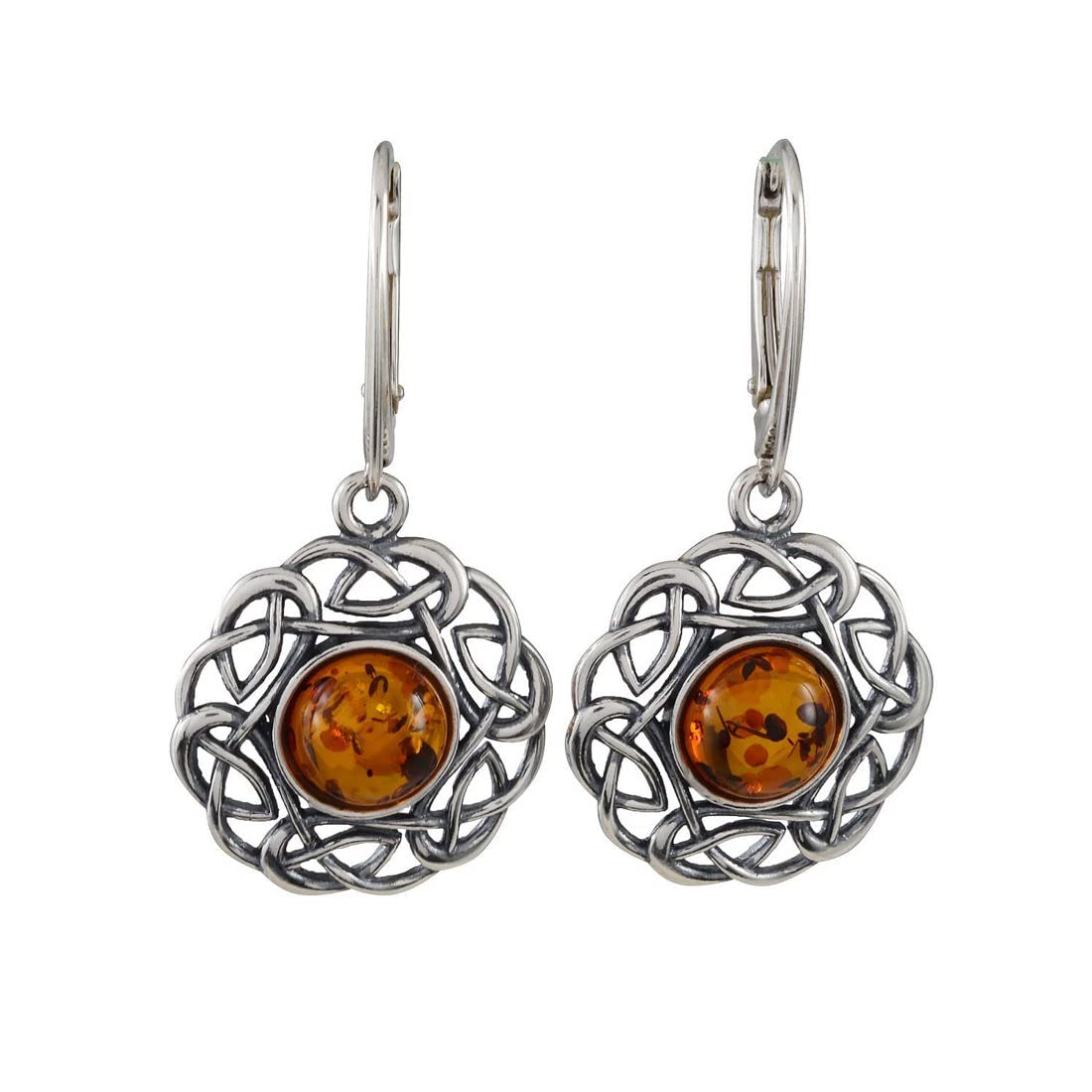 Natural Baltic Amber & Sterling Silver French Leverback Earrings for Women - Hypoallergenic Jewelry for Everyday Wear & Special Occasions