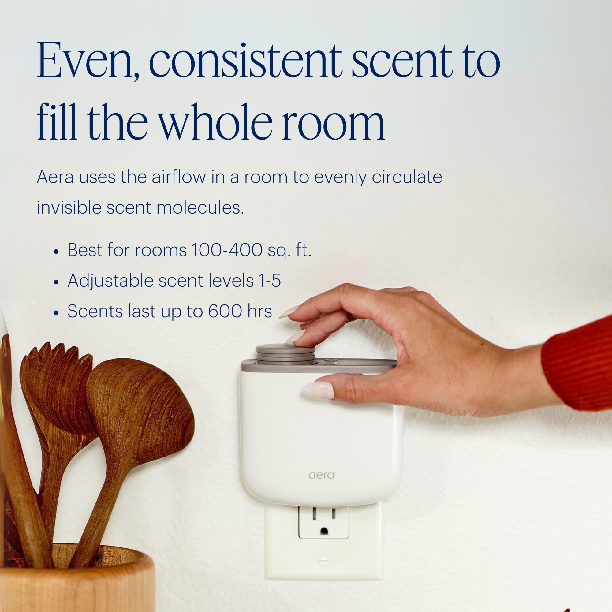 Aera Mini Smart Home Fragrance Diffuser - WiFi App Controlled Essential Oil Aromatherapy Diffuser for Bedroom, Office & Living Room | Hypoallergenic, Pet & Family Safe | White (Scent Refills Sold Separately) | Perfect for Relaxation, Stress Relief & Home Scenting