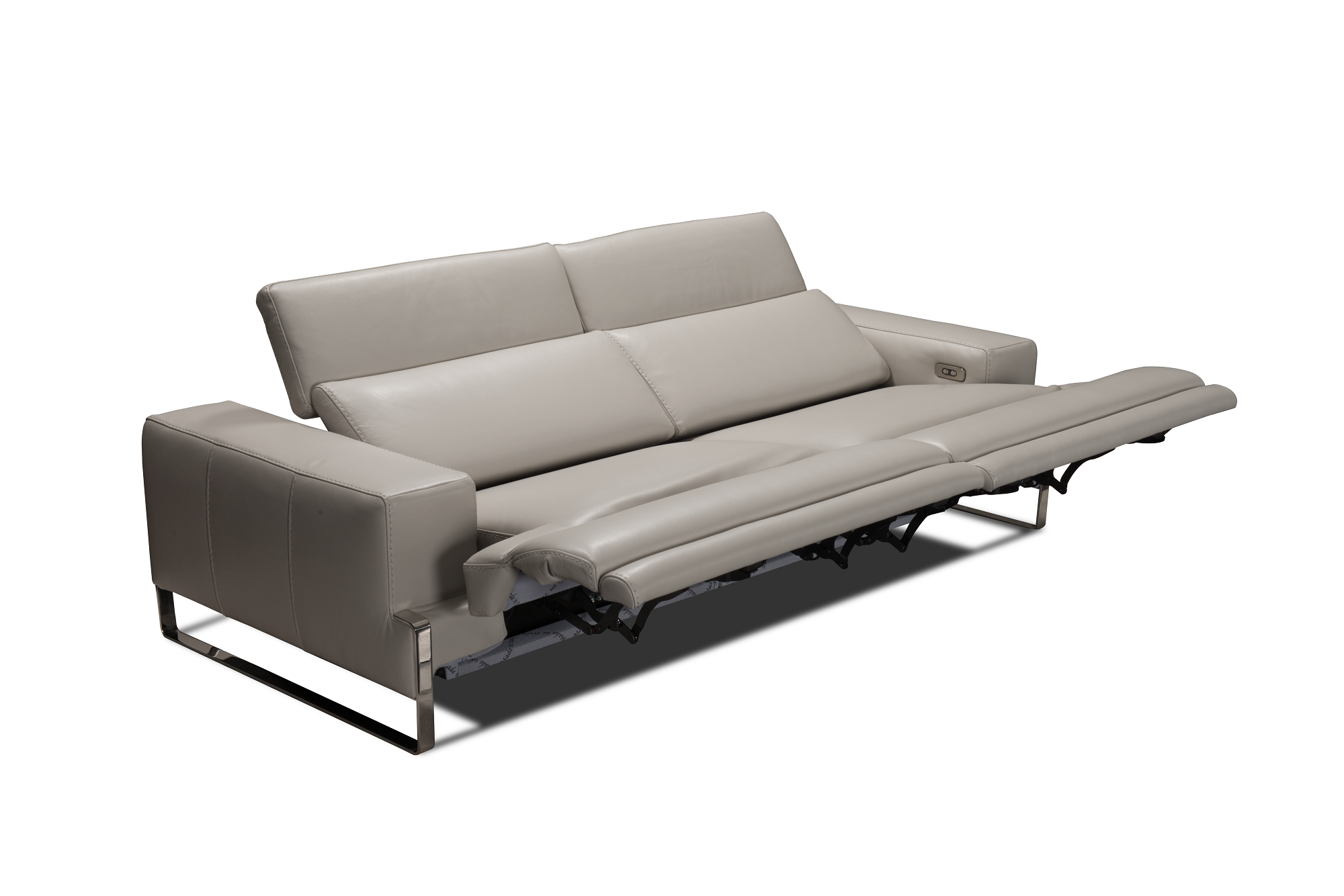 INCANTO I768 Power Reclining Sofa with 2 Recliners - Modern Living Room Furniture for Home Theater & Family Relaxation