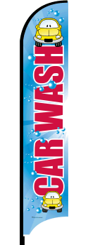 Feather Flag Banner for Car Wash - High Visibility Advertising Flag for Car Wash Businesses & Events - Perfect for Outdoor Promotions & Grand Openings