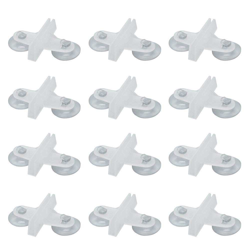 12pcs White Aquarium Divider Suction Cups - Fish Tank Divider Clips for Partition Setup