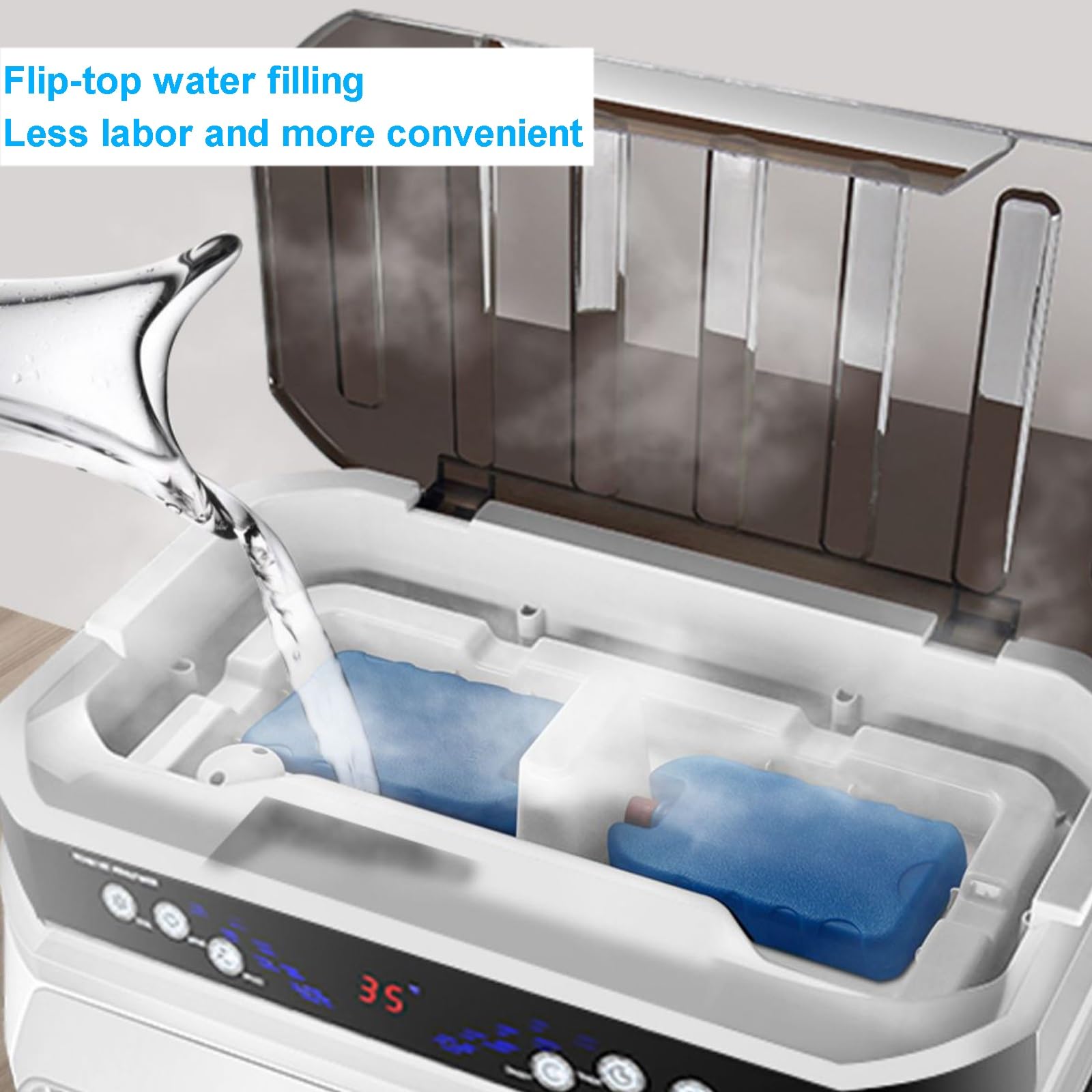 Portable Air Conditioner with Remote Control - 50L Large Water Tank, No Window Needed - Perfect for Garage, Yard, Office & Commercial Use | Stay Cool Anywhere with This Powerful Cooling Solution