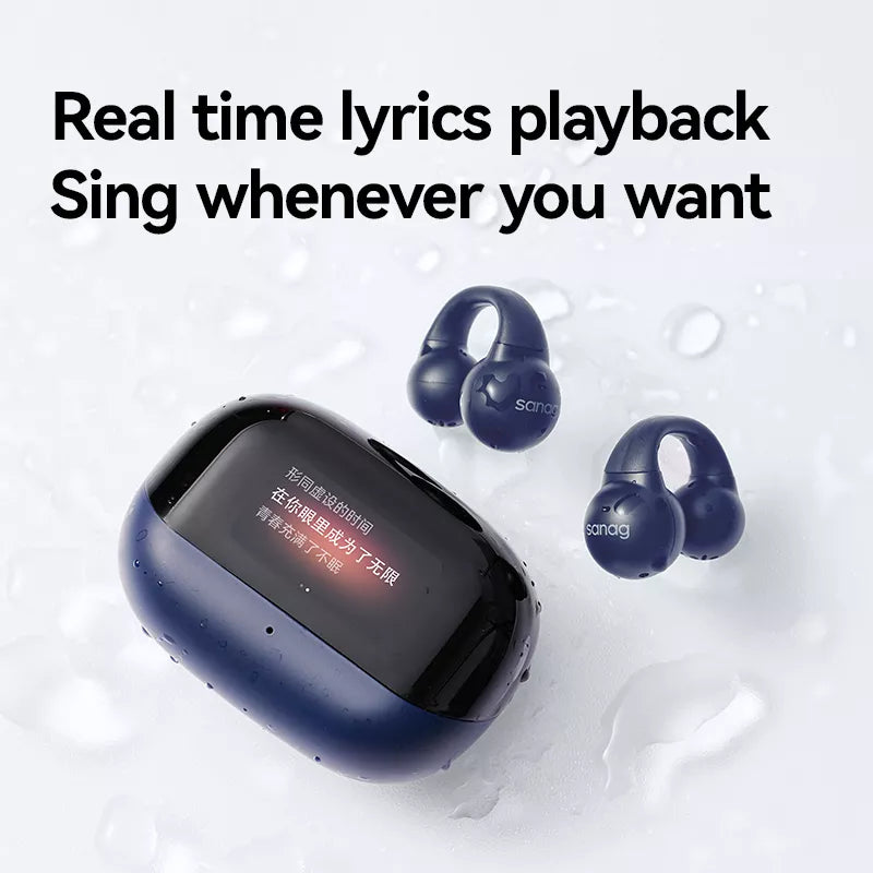 Sanag S2 Pro Wireless Bluetooth Ear Clip Headphones - Open Ear Air Conduction for Running, Cycling & Workouts - Sweatproof & Lightweight Design
