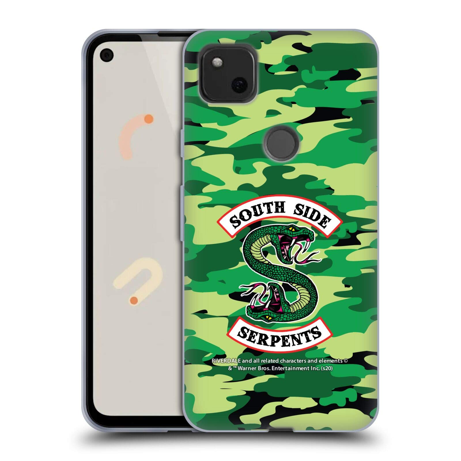 South Side Serpents Soft Gel Case for Google Pixel 4a - Riverdale Camouflage Design for Fans