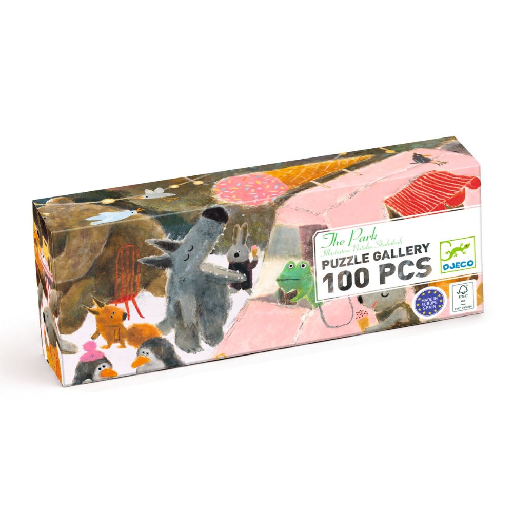 Djeco Gallery Puzzles - The Park 100 Piece Jigsaw Puzzle for Kids & Adults - Perfect for Family Game Night & Educational Play