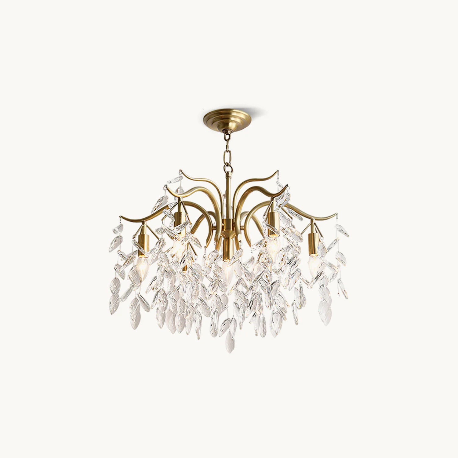 Dorale Chandelier - Modern Crystal Ceiling Light Fixture for Dining Room & Living Room | Elegant Lighting for Home Decor & Wedding Venues