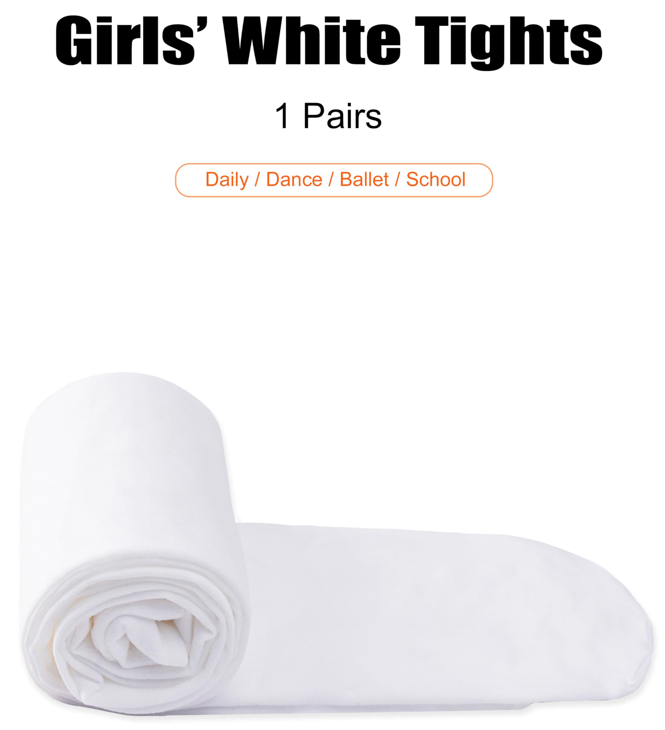 Toddler Girls Ballet Tights - Ultra Soft Footed Dance Leggings for Kids & Students - Perfect for Ballet Class, Dance Practice & Everyday Wear