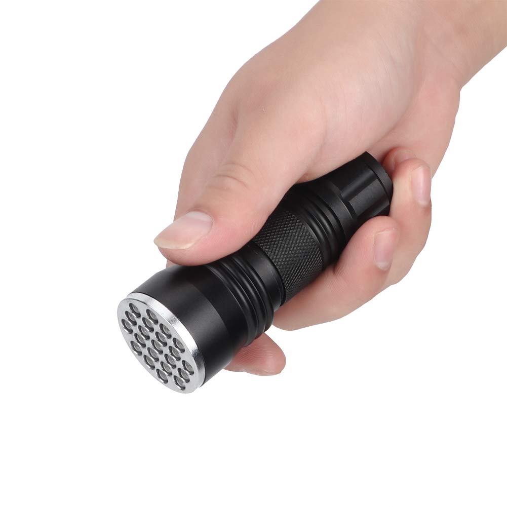 21 LED UV Flashlight - Pet Urine Detector Light for Dogs & Cats | Mini Torch for Finding Stains on Carpets, Furniture & Floors | Portable Urine Light Detector (No Tail Strap)