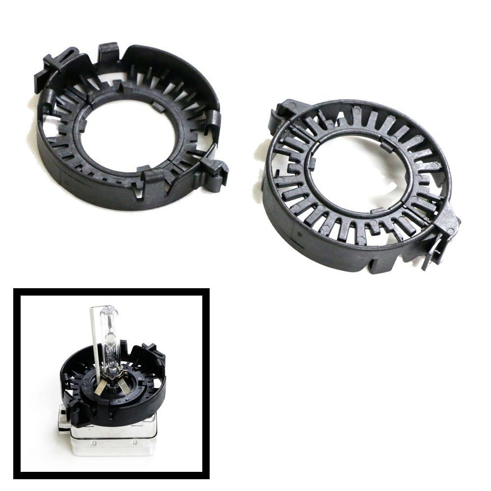 2-Pack D1S D3S HID Bulb Holders Clip Rings Retainers - Compatible with BMW, Mercedes, Cadillac - Perfect for Headlight Replacement & Maintenance