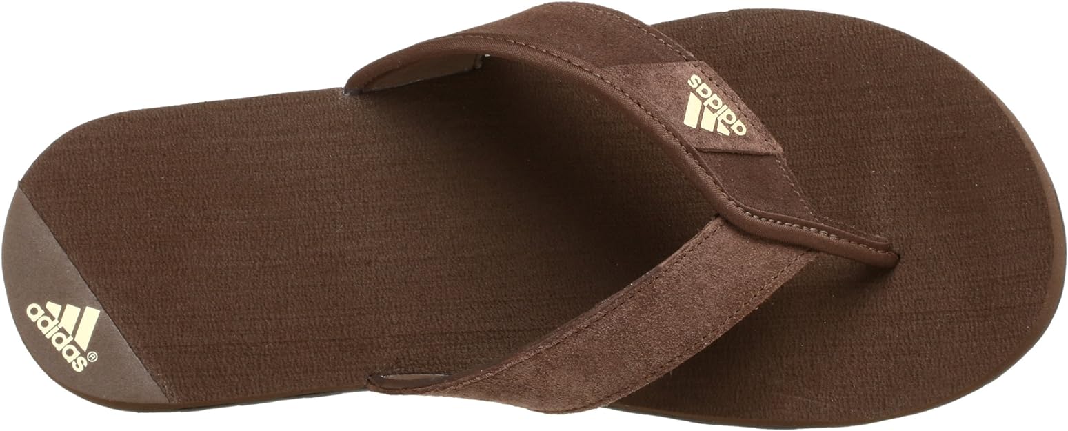 Adidas Men's Calo Leather Sandal - Chocolate/Neo Beige/Black - Size 7 M US - Comfortable Casual Summer Sandals for Beach, Pool & Outdoor Activities