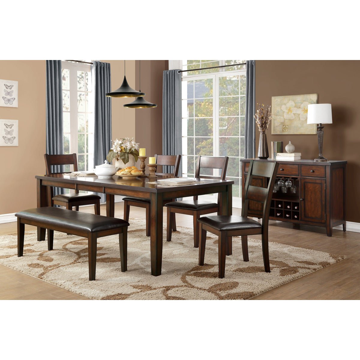Modern Dining Chairs Set of 2 - Sturdy Wooden Kitchen Chairs with Padded Seats - Perfect for Dining Room, Kitchen, Breakfast Nook & Small Spaces (Open Box)