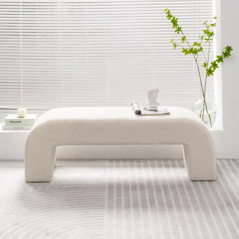 Minimalist Arch Bench - Modern Wooden Entryway Bench for Hallway, Bedroom & Living Room - Stylish Home Decor Furniture for Small Spaces
