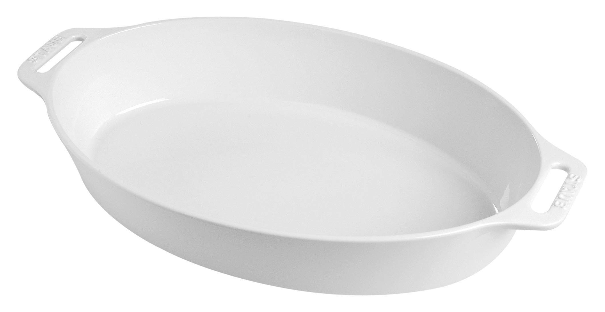 Staub 4.5 Quart Oval Cocotte Dutch Oven in White - Premium Cast Iron Cookware for Braising, Stewing & Baking - Perfect for Soups, Casseroles & Family Meals