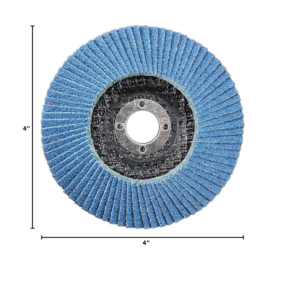 4 Inch Zirconia Abrasive Flap Discs (10 Pack, 60 Grit) - 4