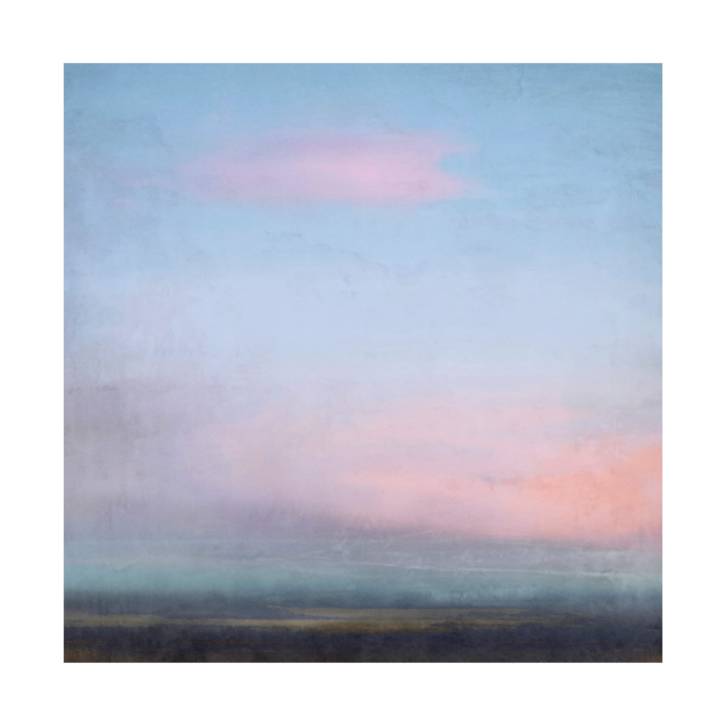 Trademark Fine Art 'Dusk' Canvas Wall Art by Suzanne Nicoll - Sunset Landscape Painting for Living Room, Bedroom & Office Decor