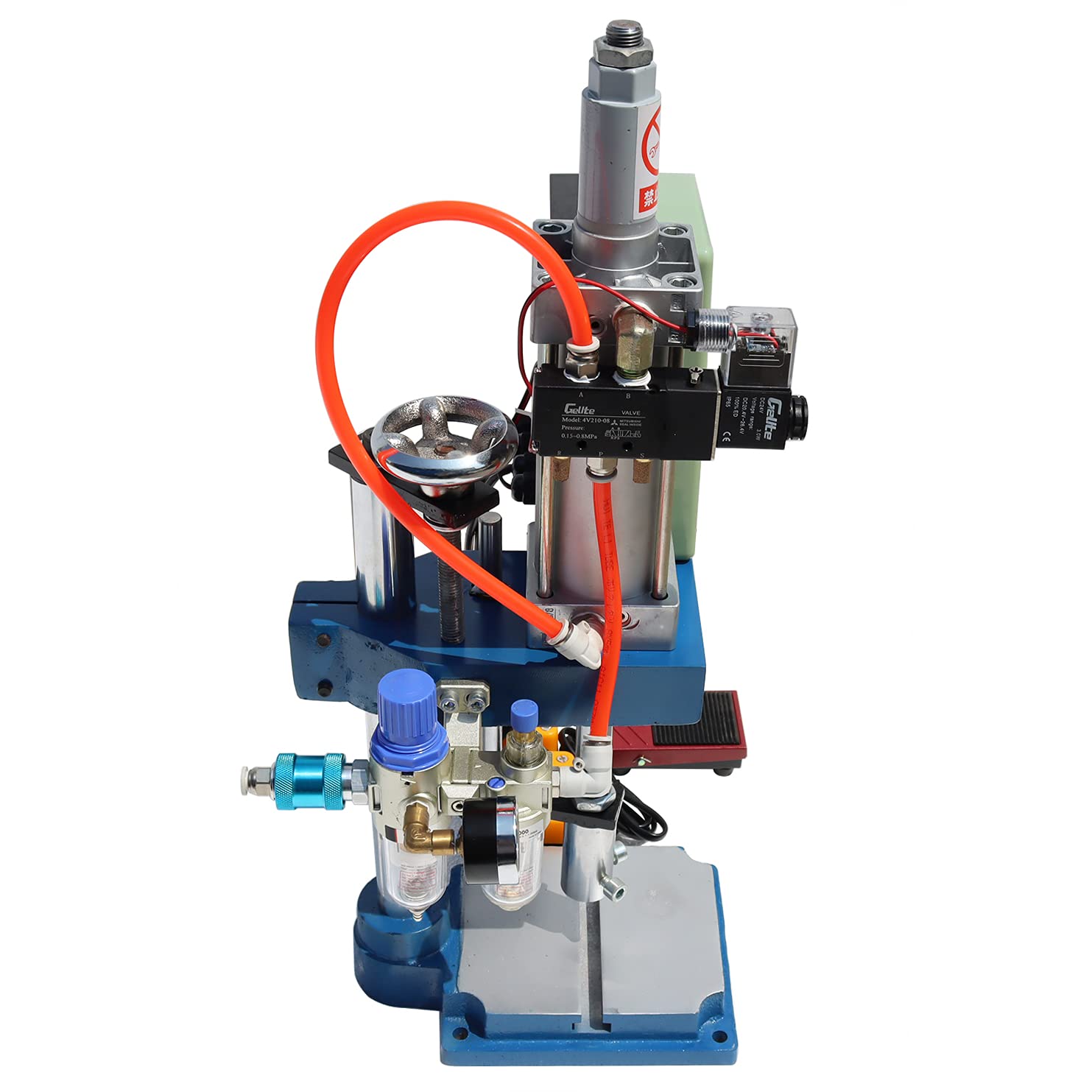 TECHTONGDA Pneumatic Punch Press Transfer Machine - 440 lbs Pressure, Sheet Metal Hole Punching Tool for Metalworking | Ideal for Industrial Fabrication & DIY Projects