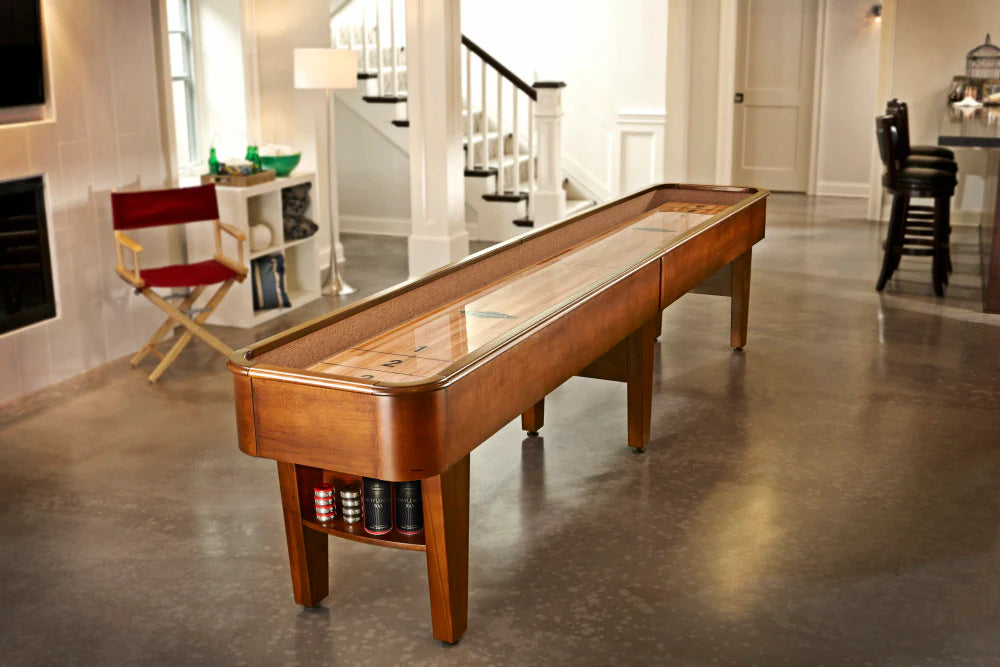 Brunswick Concord 12-Foot Shuffleboard Table for Game Room, Bar & Entertainment - Professional Indoor Shuffleboard with Smooth Playing Surface