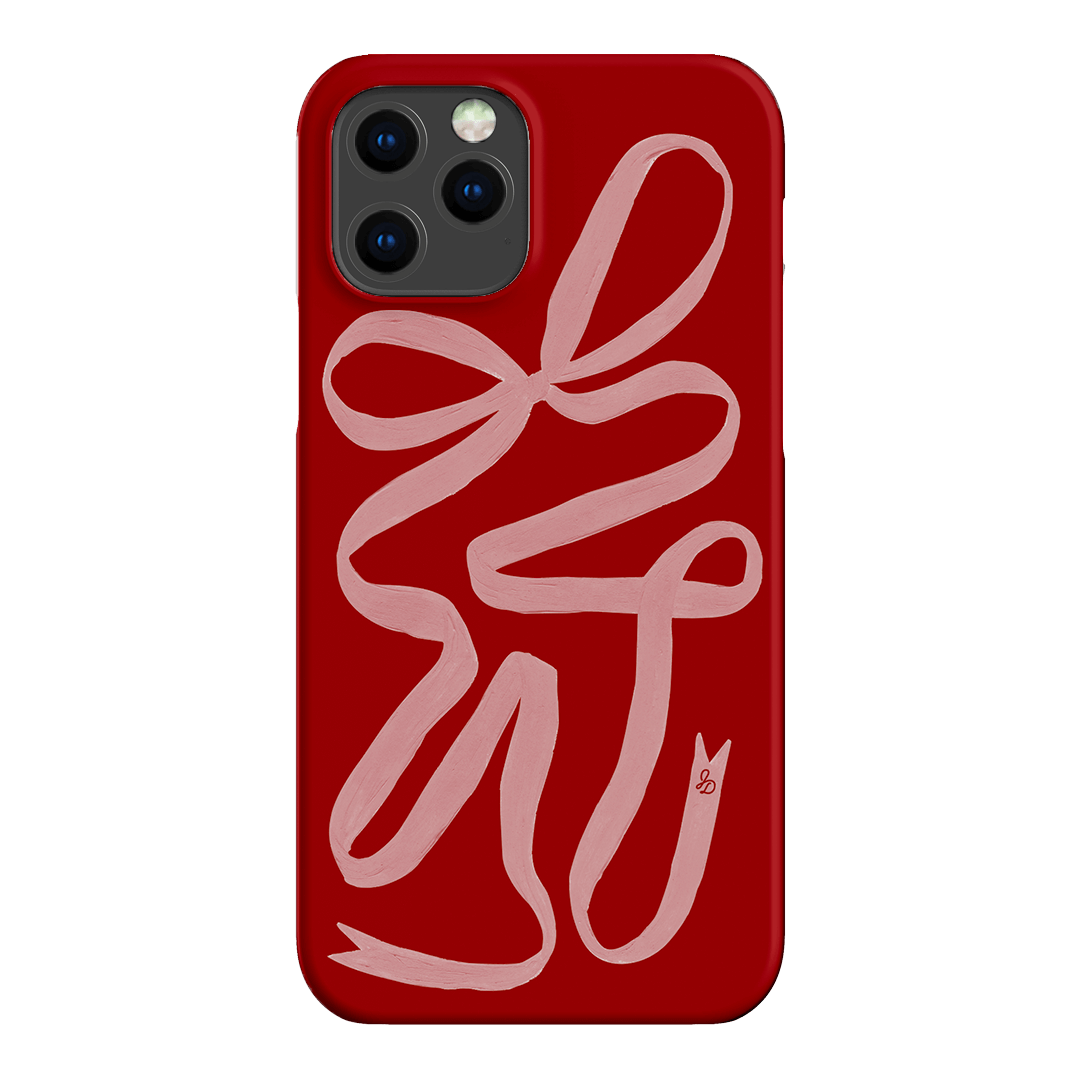Cupid's Bow Ribbon Phone Case for iPhone & Samsung - Elegant Valentine's Day Gift for Her, Romantic Couple Accessory | Perfect for Dating, Anniversaries & Special Occasions