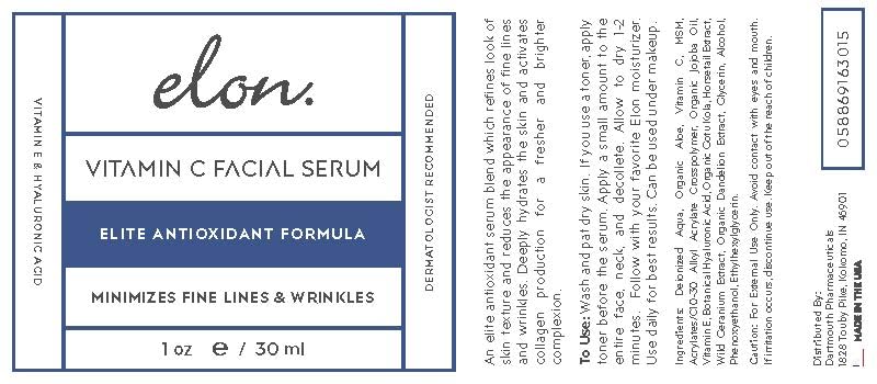 Elon Vitamin C Serum for Face - Anti Aging Serum to Reduce Fine Lines & Wrinkles, Improve Skin Texture & Boost Collagen - 1 oz | Brightening Facial Serum for Day & Night Use, Perfect for Dry & Dull Skin Care Routine