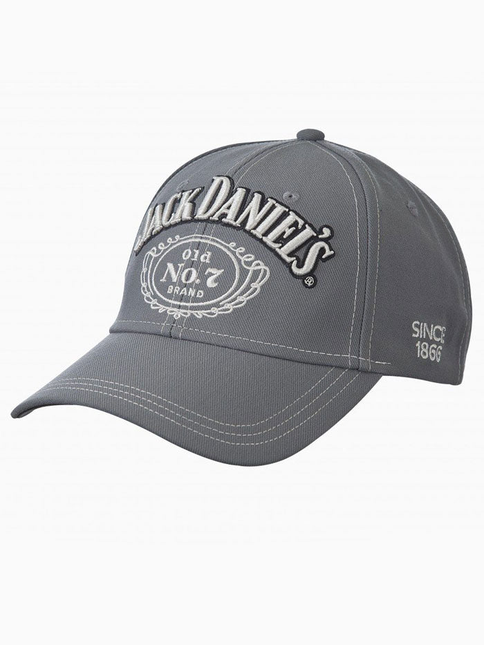 Jack Daniels JD77 136 Cap Grey - Premium Adjustable Baseball Hat for Men & Women - Perfect for Outdoor Sports, Casual Wear & Fan Merchandise