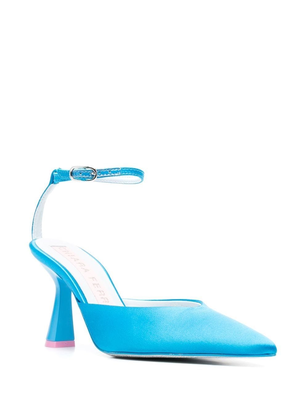 Chiara Ferragni Women's Clear Blue Heels - Stylish High Heel Shoes for Parties, Weddings & Evening Events