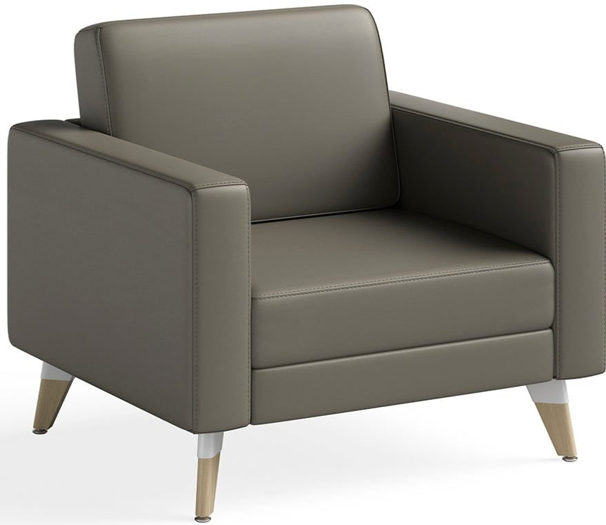 Safco Resi Lounge Chair with Legs Included [1732RESFEET4PK] - Comfortable Office & Home Seating for Relaxation & Productivity