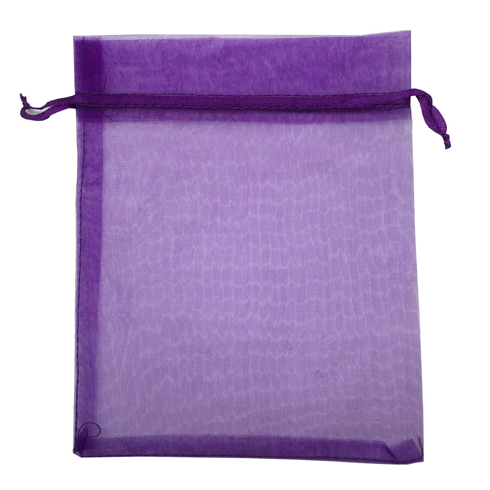 50Pcs 12x16 Inch Extra Large Sheer Organza Drawstring Bags - Deep Purple for Wedding Favors, Party Gifts, Jewelry Packaging & DIY Crafts