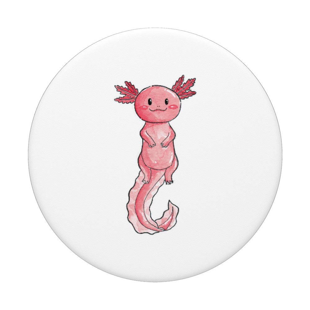Cute Axolotl PopSocket - Swappable Mexican Salamander Grip for Phones & Tablets