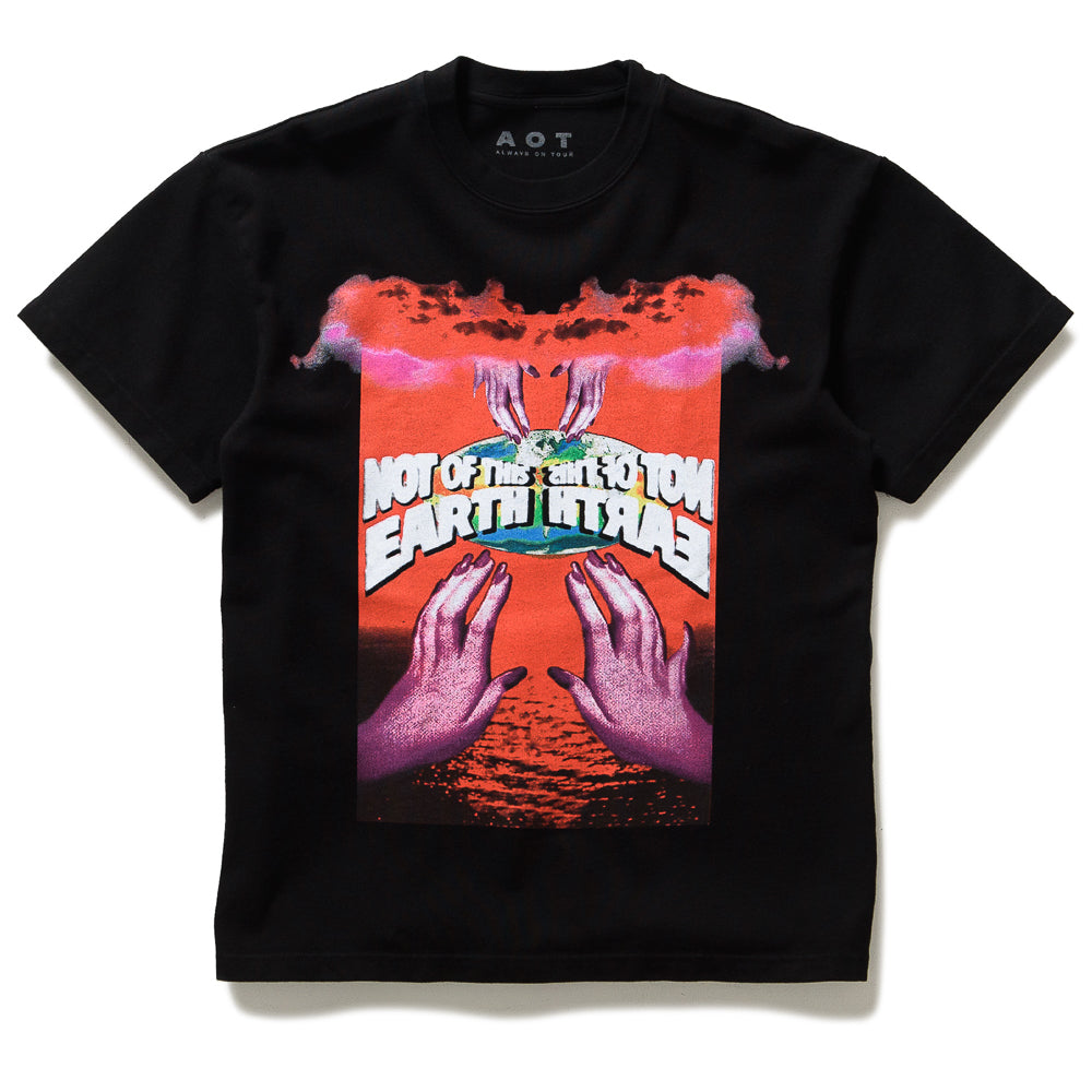 Always On Tour Not Of This Earth T-Shirt - Black | Vintage Graphic Tee for Concerts & Music Festivals