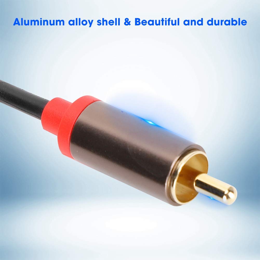 High-Quality 2-in-1 Speaker Cable & Subwoofer Audio Line - 2 Meters for Computer, Home Theater & Gaming Sound Systems | Durable Copper Core for Crystal Clear Audio