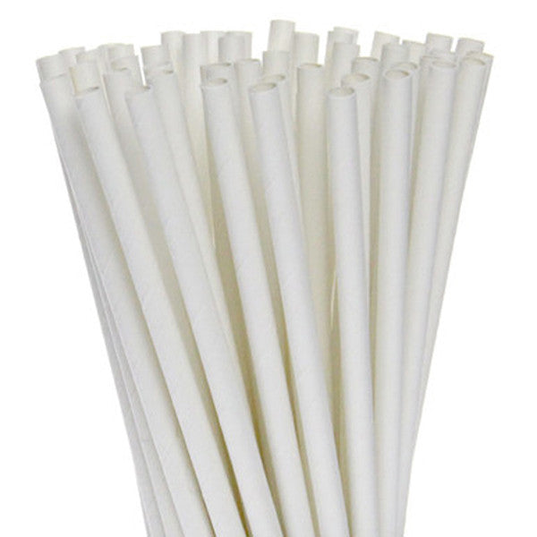 1000 Pack Biodegradable White Paper Drinking Straws - Eco-Friendly Disposable Straws for Birthday Parties, Events, Bistro, Bar, Cafe & Takeaway - Perfect for Smoothies, Cocktails & Cold Beverages