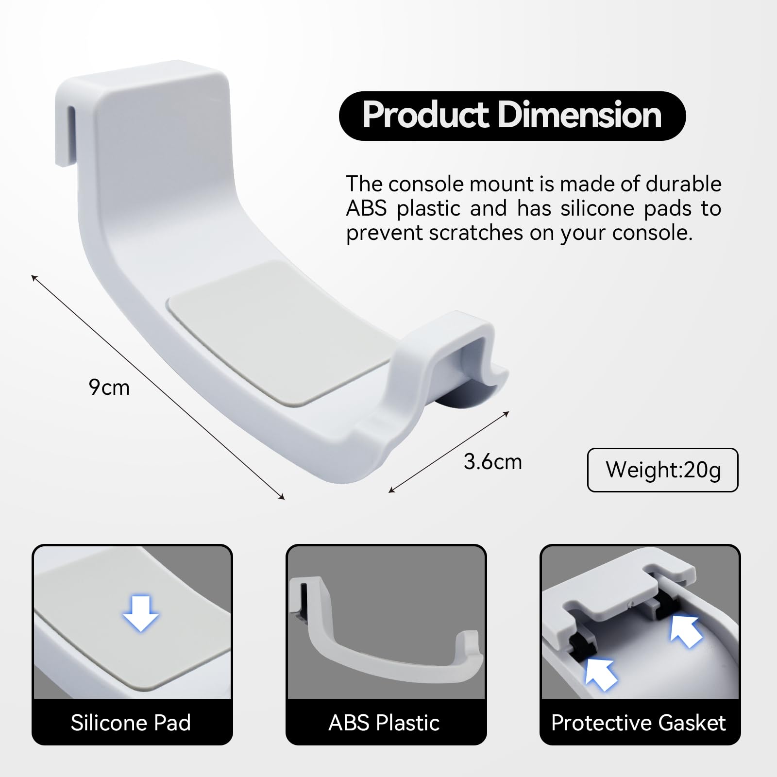 2-Pack PS5 Headset Holder & Controller Stand Set - VR & Headphone Mount Accessories for PlayStation 5 - Perfect for Gaming Setup & Organized Storage