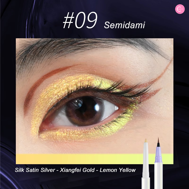 CHARMACY Dual Ended Chameleon Eyeliner Pen - Waterproof Liquid Eyeliner with 2 Colors - Perfect for Day to Night Makeup Looks, Parties and Special Occasions