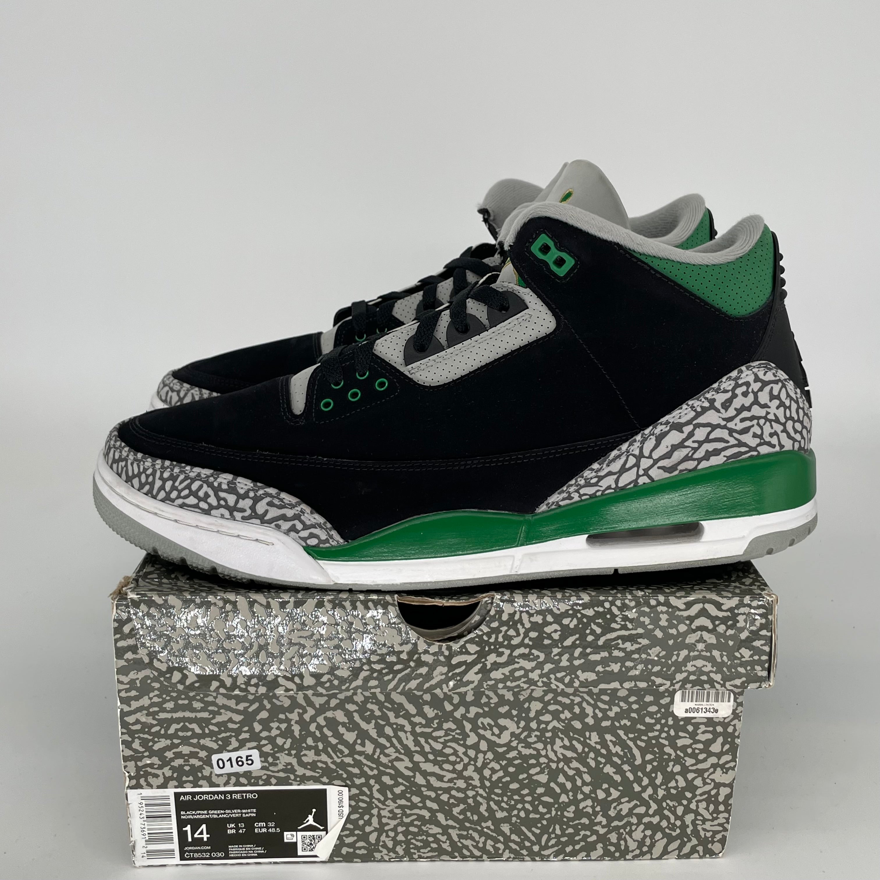 AIR JORDAN 3 PINE GREEN Men's Basketball Shoes Size 14 - CT8532-030 | Retro Sneakers for Sports, Streetwear & Casual Outfits