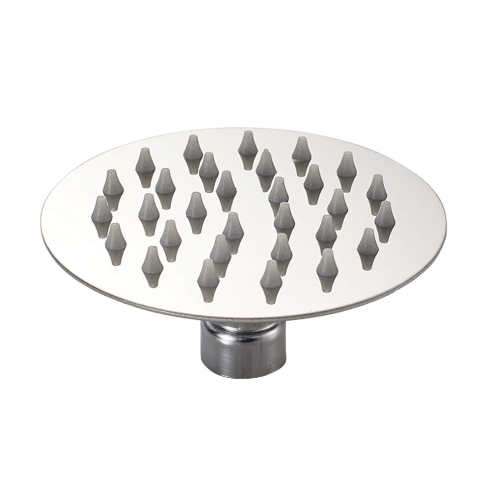 Stainless Steel High Pressure Rain Shower Head with Round Design - Perfect for Relaxing Spa-Like Showers at Home