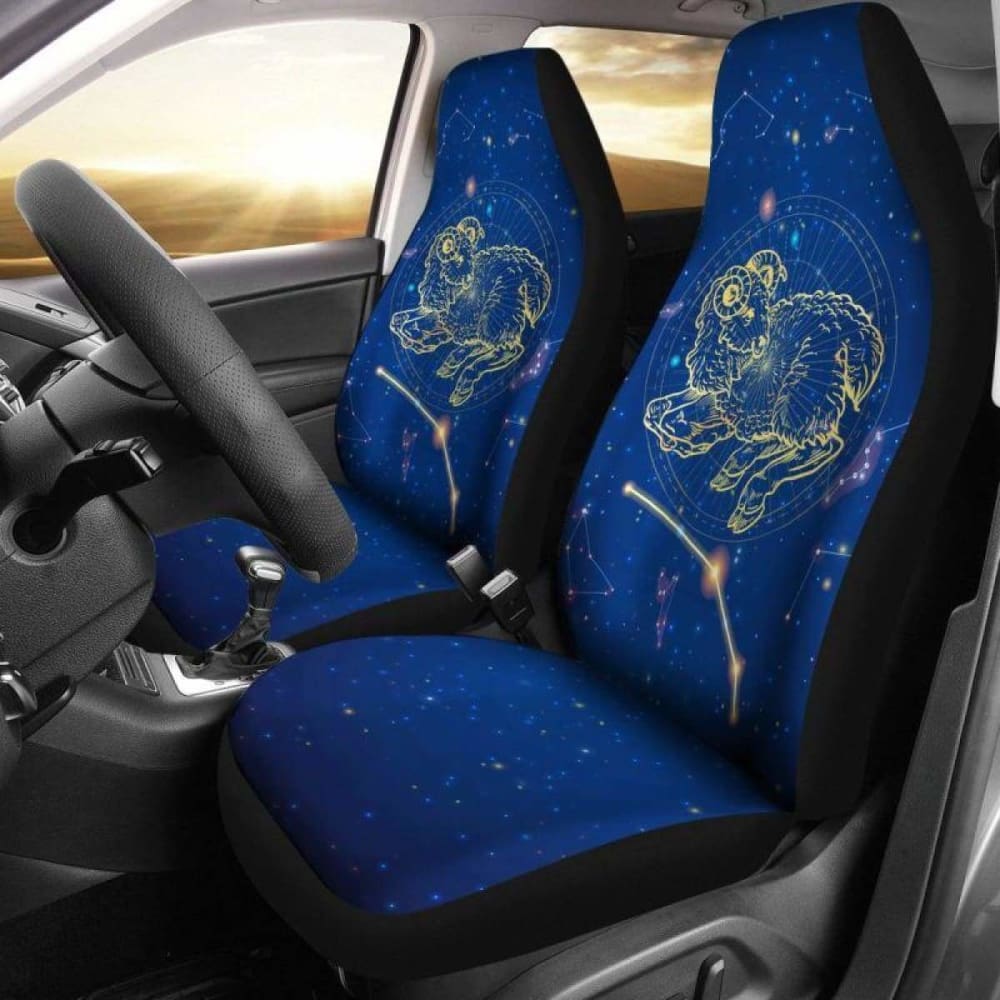 Aries Zodiac Sign Car Seat Covers - Premium Custom Fit for Most Vehicles - Perfect for Daily Commute, Road Trips & Car Protection