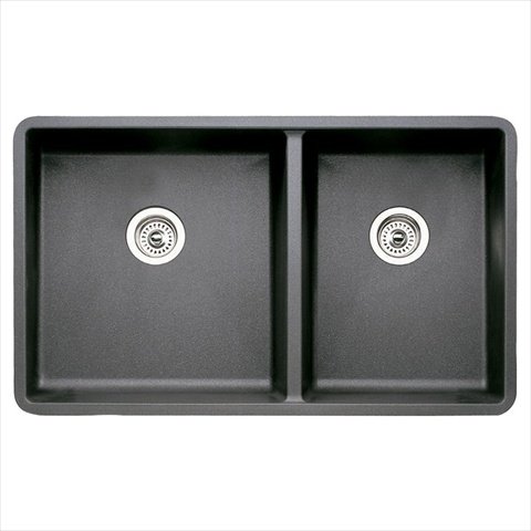 Precis 1.75 Inch Undermount Kitchen Sink - Durable Silgranit Composite in Anthracite - Perfect for Modern Kitchens, Small Spaces & Heavy-Duty Use