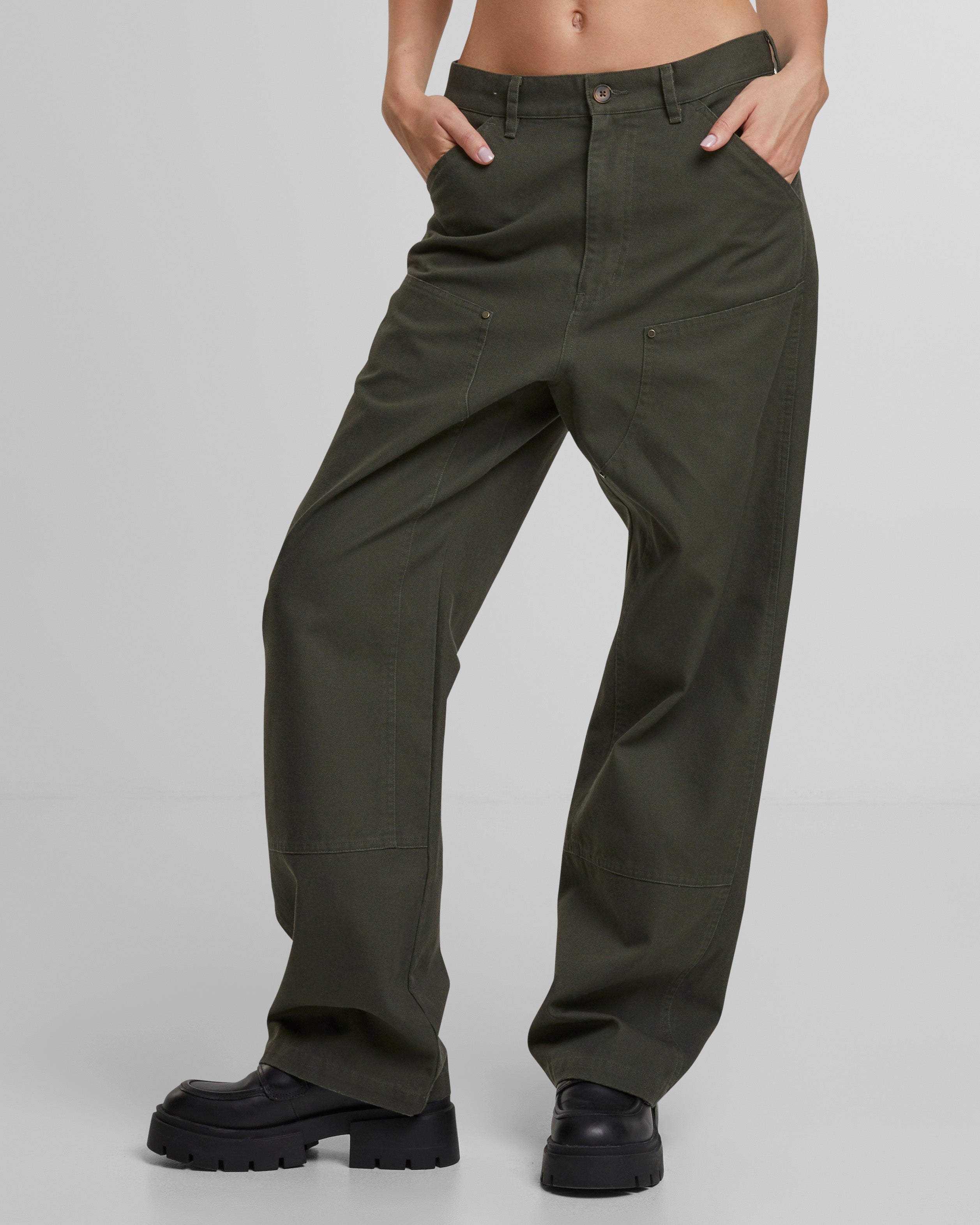 East Ham Carpenter Pants for Men - Durable Work Pants in Green | Comfortable & Functional Workwear for Construction, Carpentry & Outdoor Activities