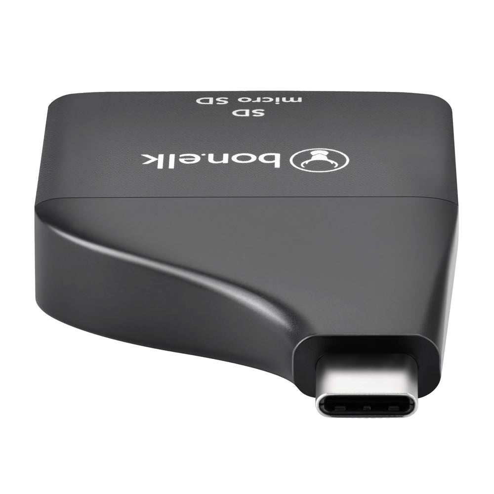 Bonelk USB C to MicroSD/SD Card Reader Adapter - Fast Data Transfer for Smartphones, Laptops, Cameras & More - Perfect for Travel, Photography & File Backup