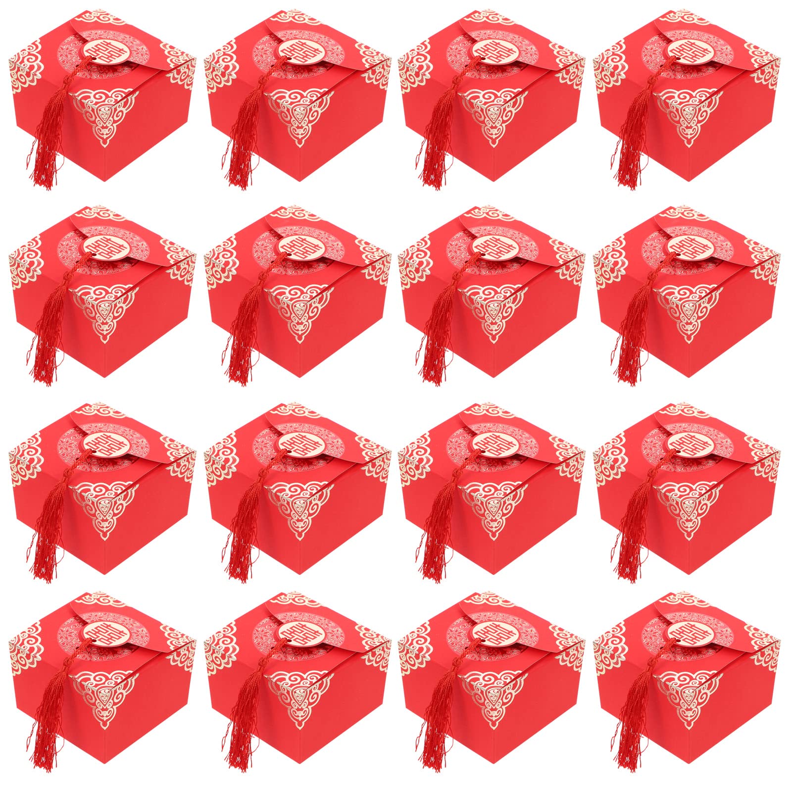 20pcs Chinese Style Candy Boxes - Elegant Wedding Favor Boxes, Chocolate Gift Packaging for Weddings, Parties & Special Events