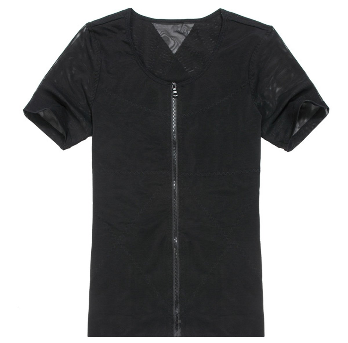 FEOYA Men's Slimming Body Shaper Tank Top with Zipper - Tummy Control Compression Undershirt for Workout & Everyday Wear