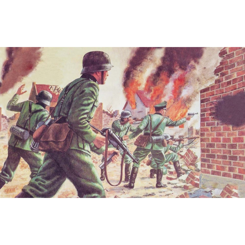 Airfix A00705V 1/76 Scale WWII German Infantry Soldiers - Plastic Model Kit for Military History Enthusiasts & Diorama Building