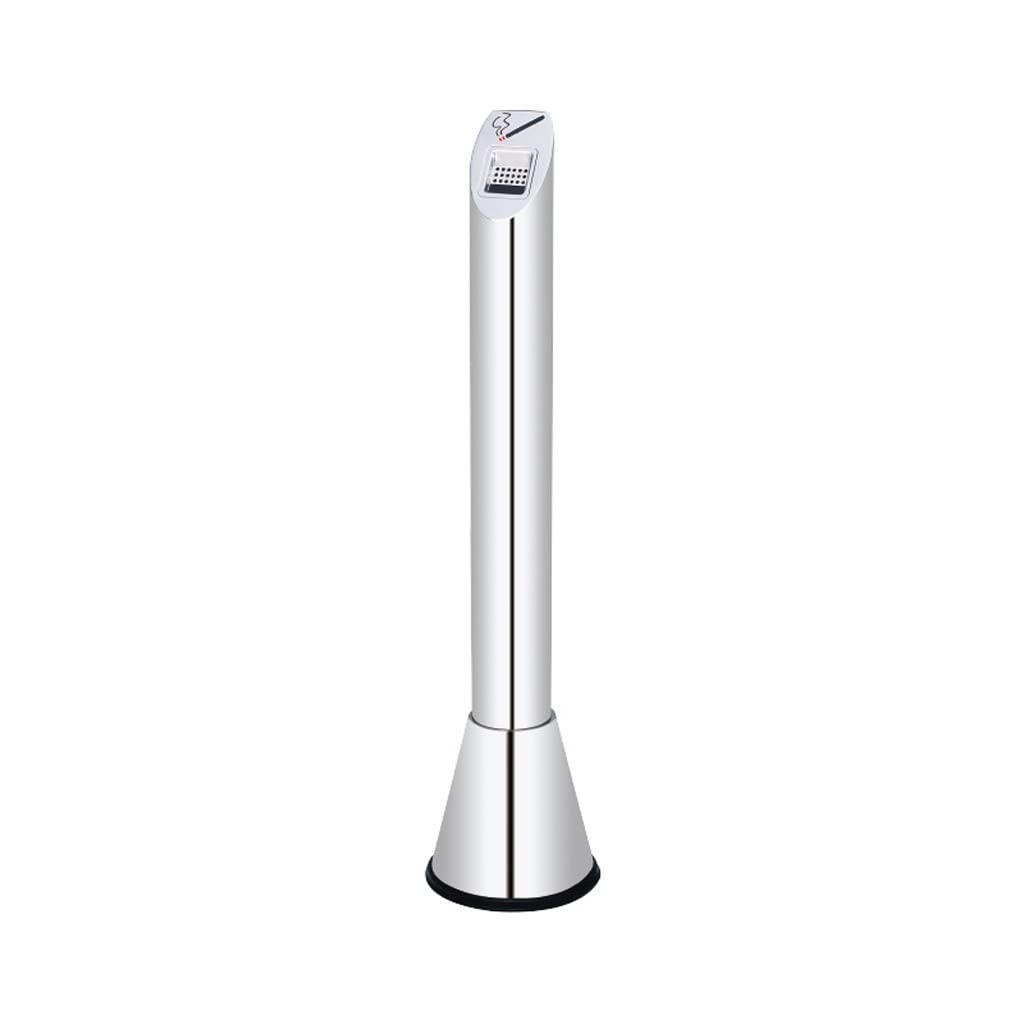 Stainless Steel Vertical Cigarette Butt Ashtray Trash Can - Outdoor/Indoor Use for Hotel Lobby, Corridor, Patio & Smoking Areas (Color: A) - Durable & Stylish Solution for Cigarette Waste Disposal