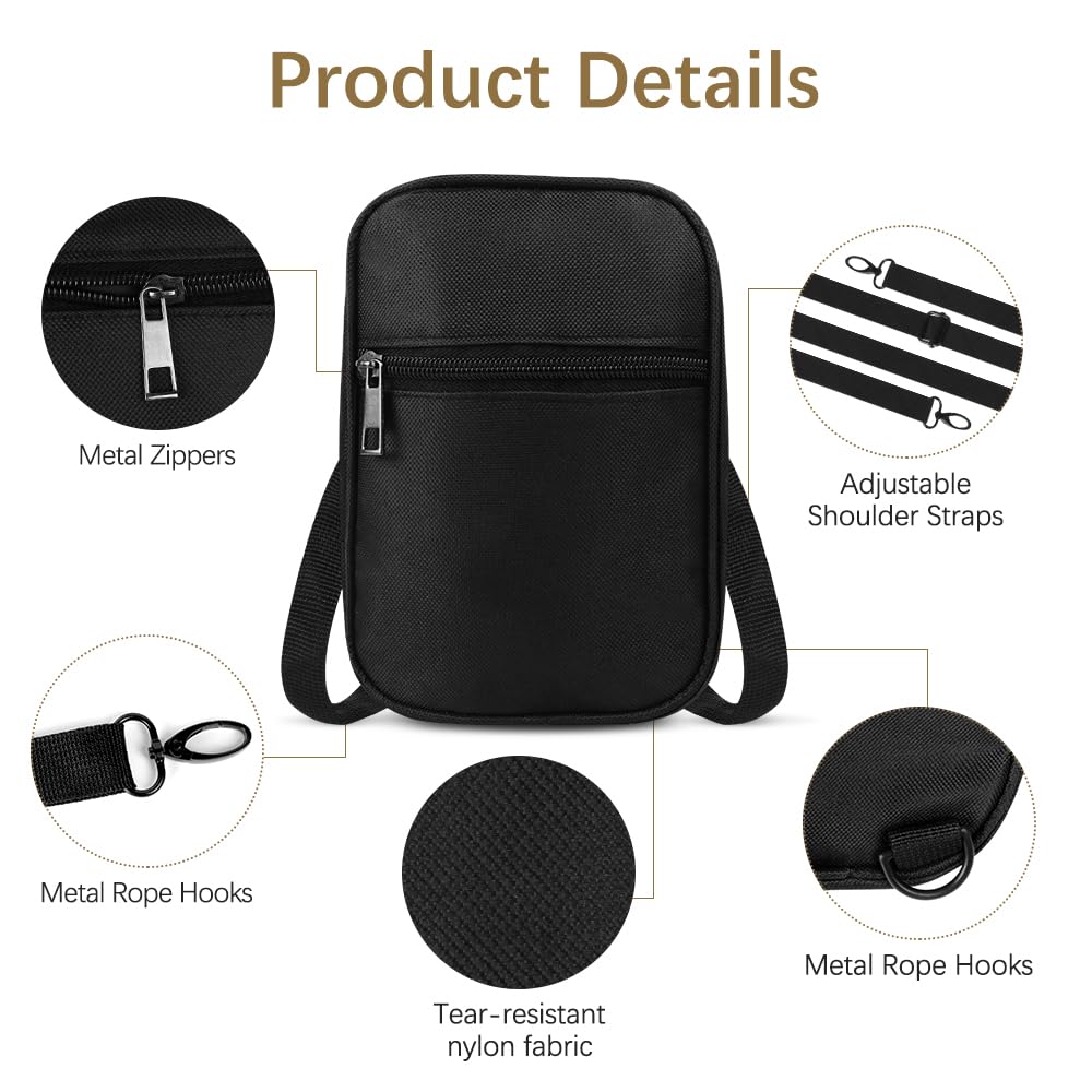 Stylish Unisex Crossbody Sling Bag - Adjustable Multi-Position Messenger Purse with 2 Straps for Women & Men | Perfect for Running, Hiking, Travel & Everyday Use