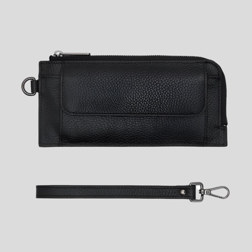 Slimline Leather Wallet for Men - Minimalist RFID Blocking Bifold Wallet - Black | Perfect for Everyday Carry, Travel & Business