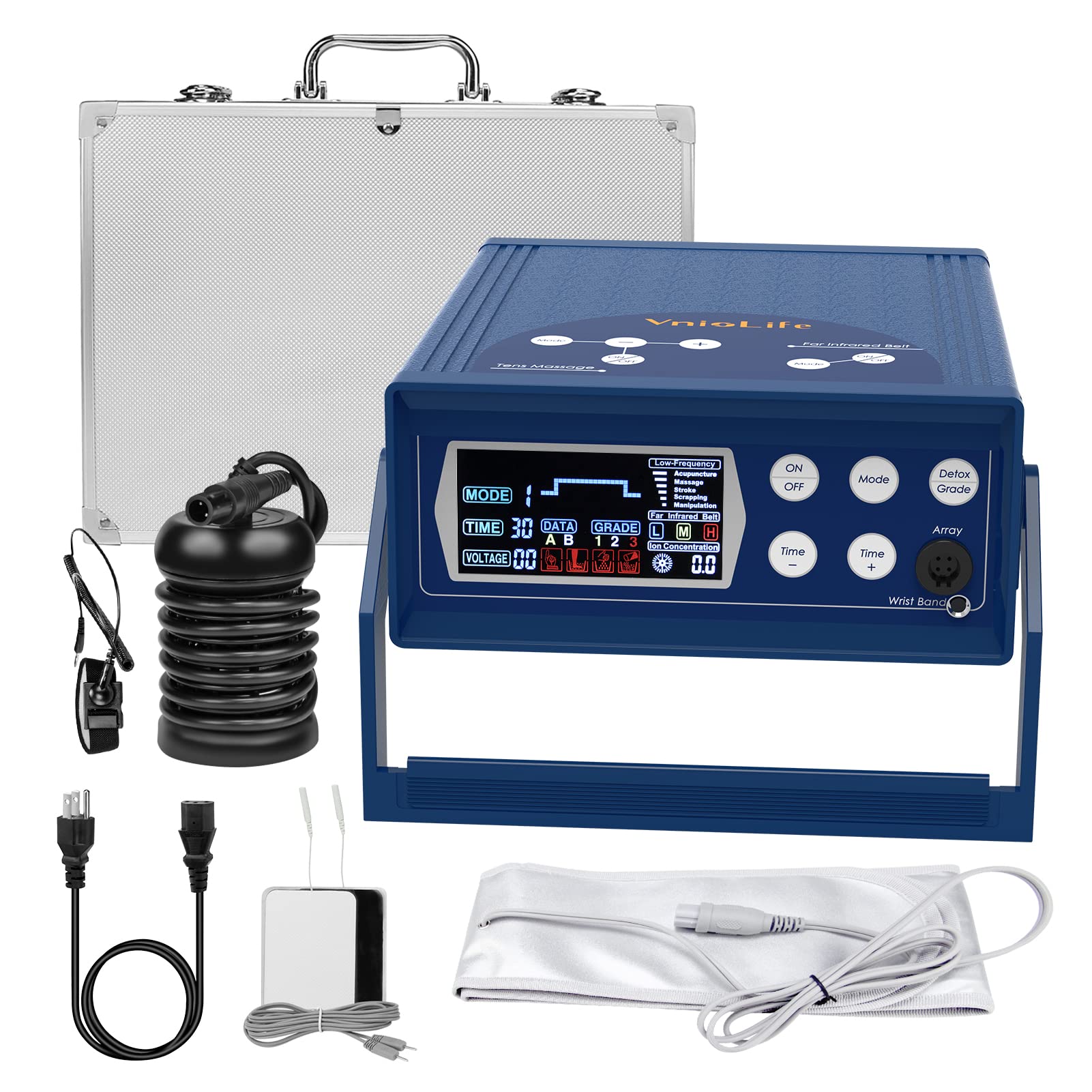 2022 Upgrade Ionic Foot Bath Detox Machine - Digital LCD Display, 8 Detox Modes, Heating Waist Belt - Home & Salon Use for Relaxation & Detox Therapy (Perfect for Stress Relief & Wellness Routine)