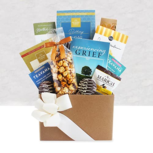 Thoughts & Prayers Sympathy Gift Basket - Comforting Condolence Care Package for Loss of Loved One - Perfect for Funeral, Memorial Service & Bereavement Support